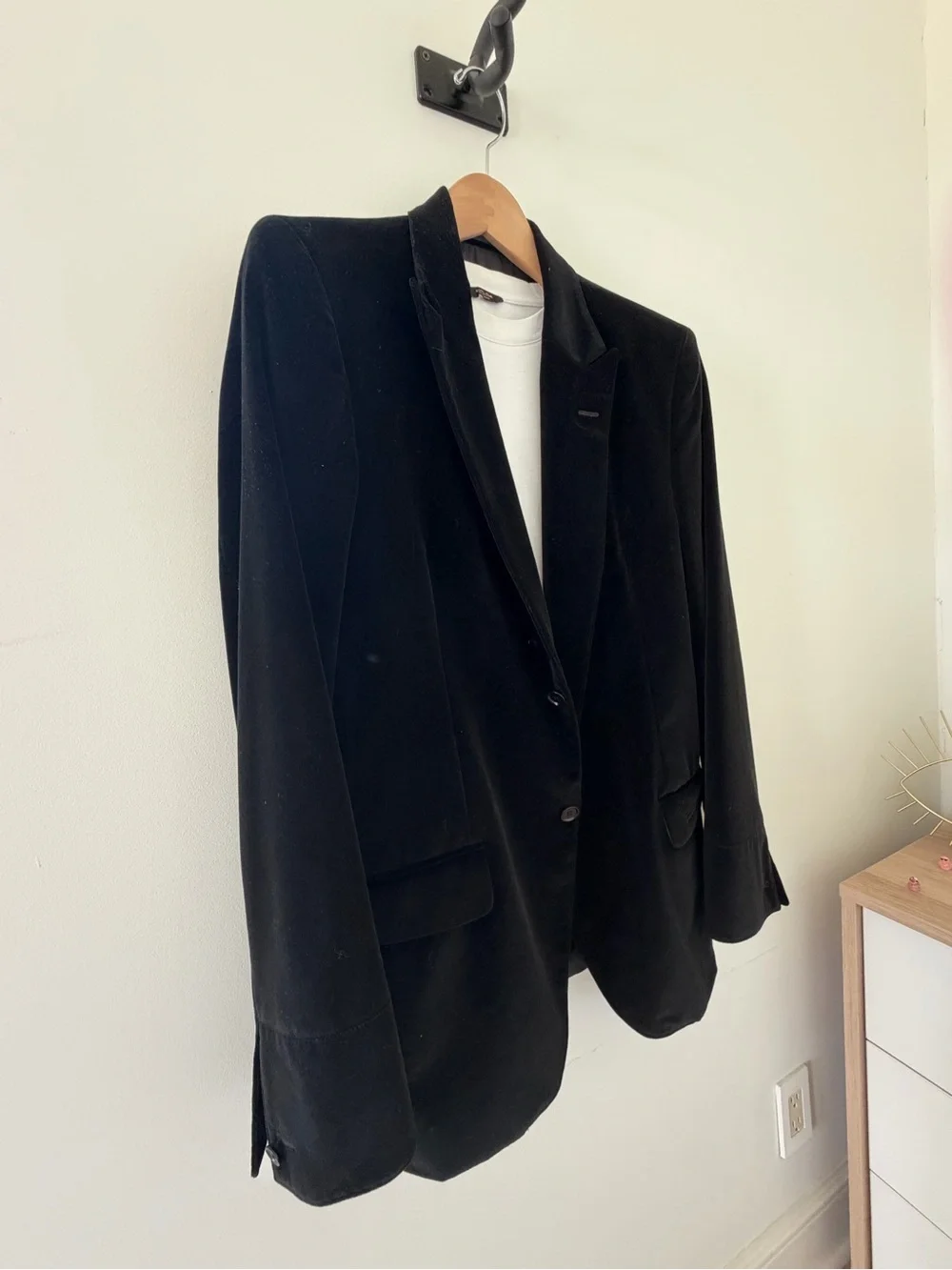 Calvin Klein Black Velvet Sport Coat